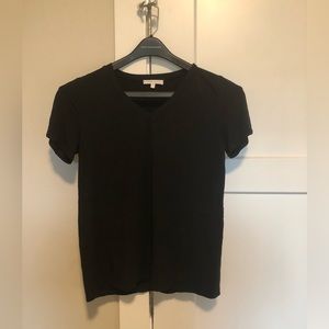 Black V neck short sleeve size S